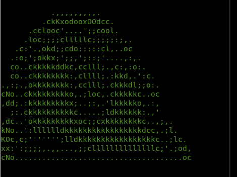 ASCII art of dancing parrot