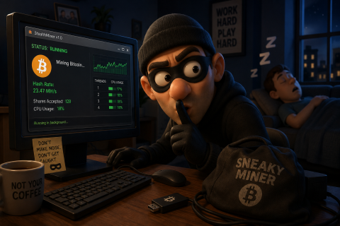 Crypto miner being sneaky